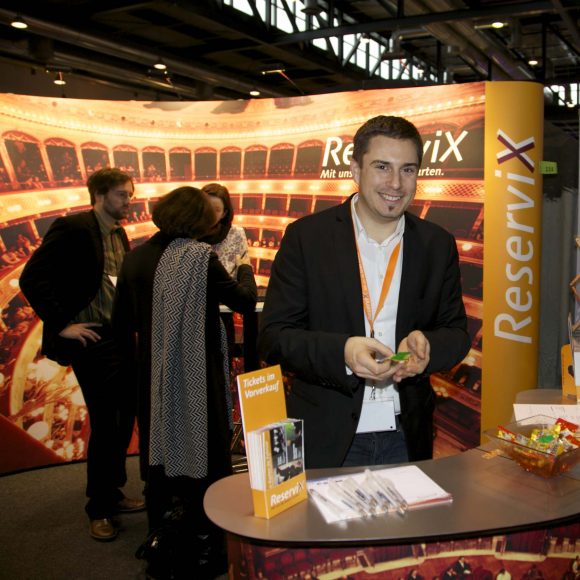 Reservix Messestand Wandabwicklung Design: Miriam Awe