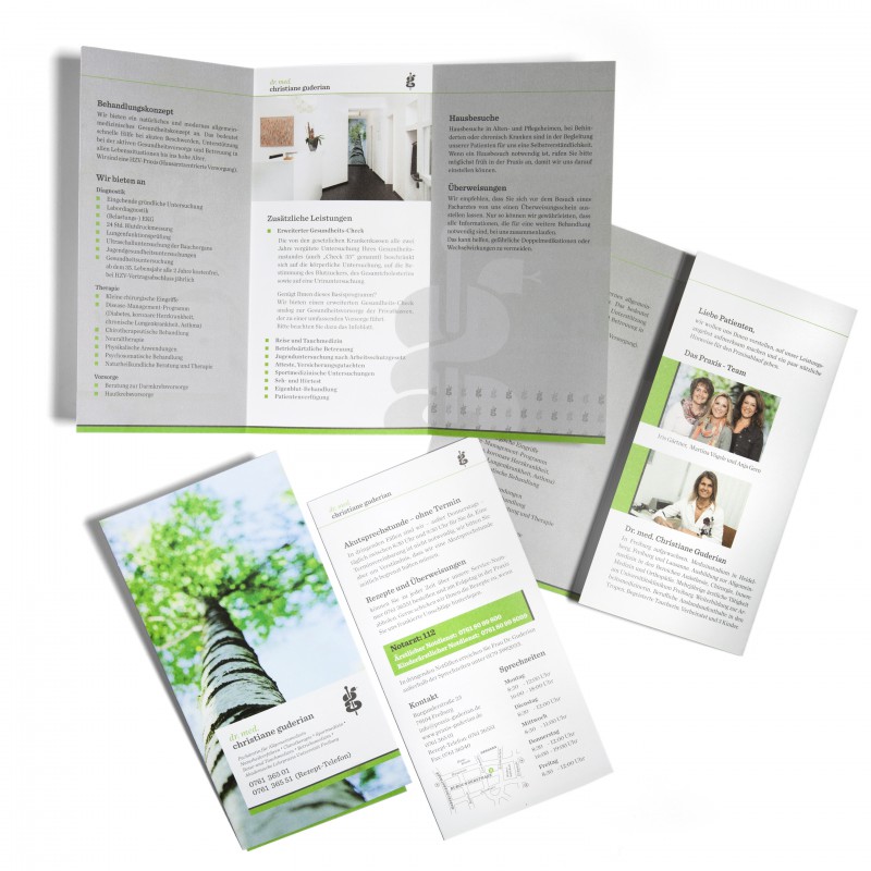 Faltblatt für eine Hausarztpraxis