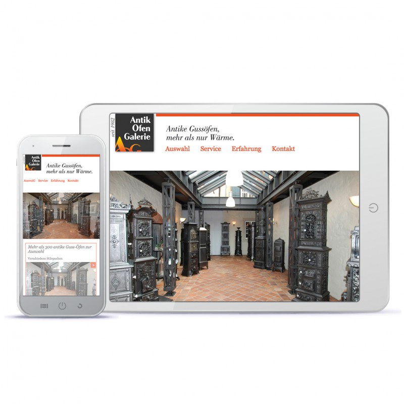 Webdesign Antik Ofen Galerie, Miriam Awe