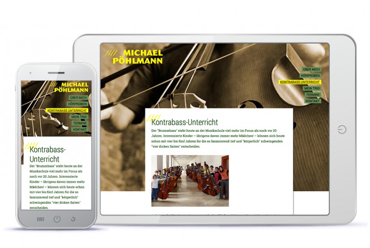 Kontrabass-Unterricht-Webdesign- Beispiel Miriam Awe