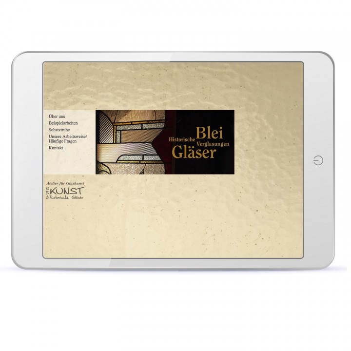 Startseite Webpräsenz mit Schwerpunkt Bleiverglasung