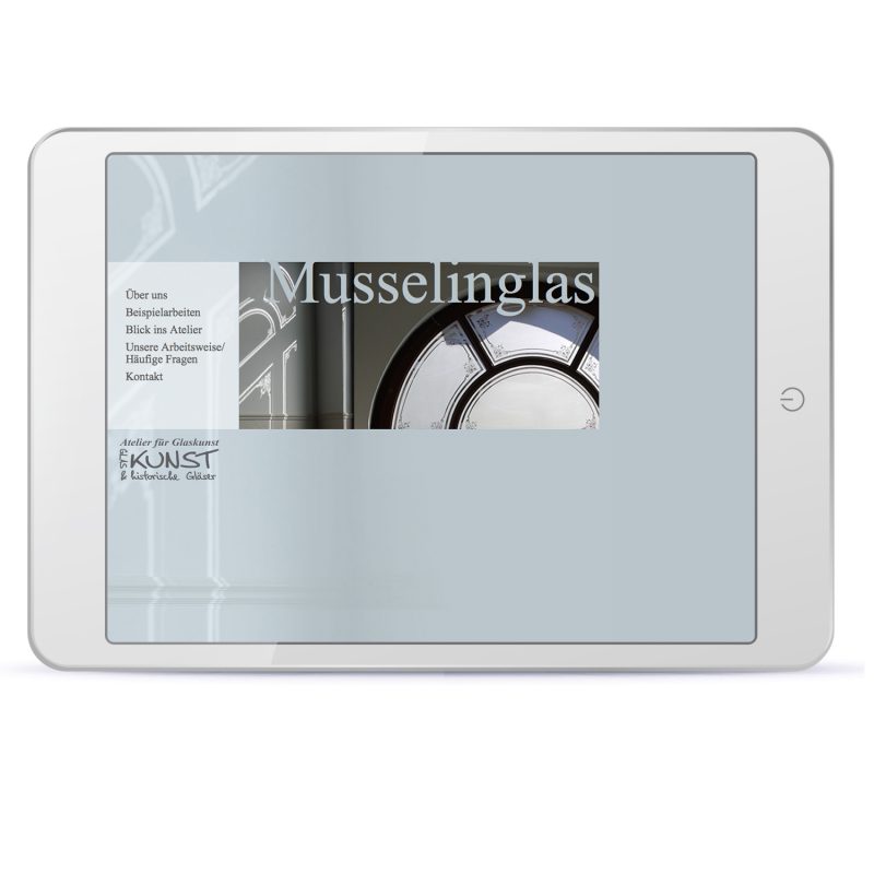 Webdesign für ein Glaskunst-Atelier