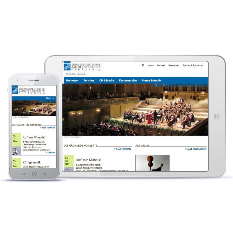 Südwestdeutsches Kammerorchester Pforzheim Screendesign