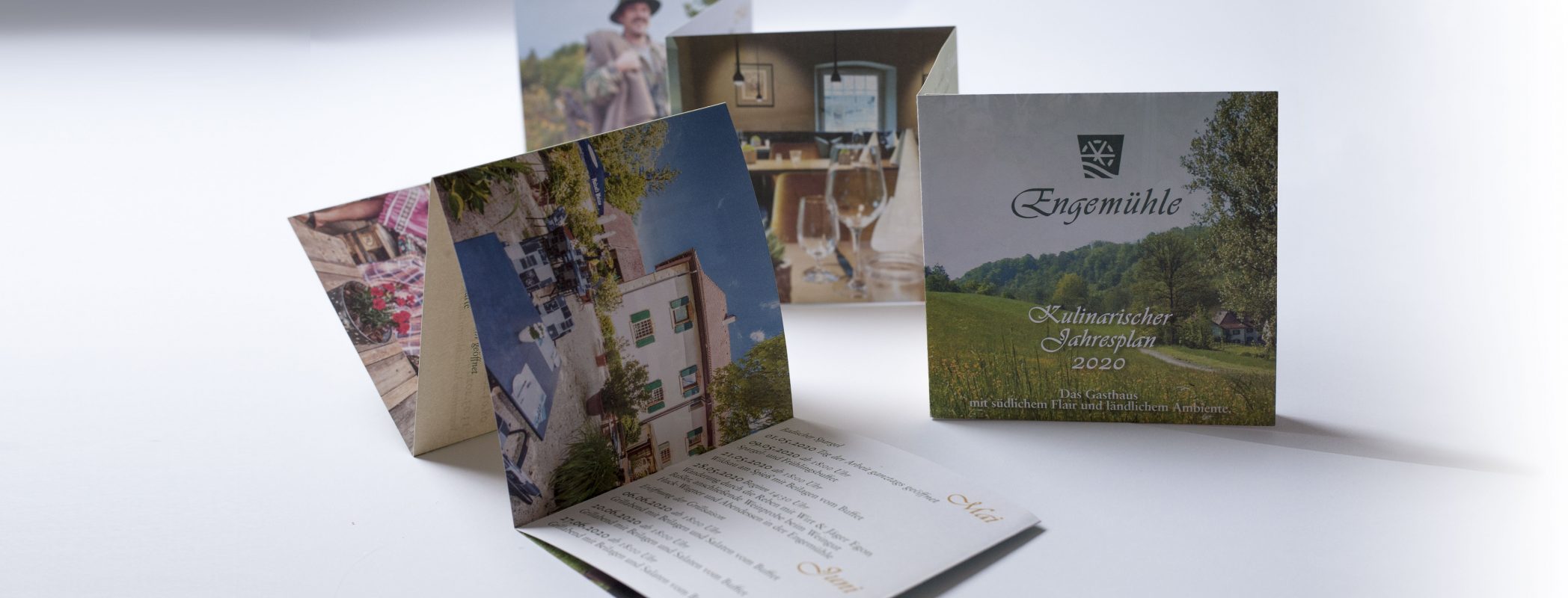 als Leporello gestalteter Kulinarischer Jahresplan 2020 als Leporello gestalteter Veranstaltungskalender 2020, Perspektive
