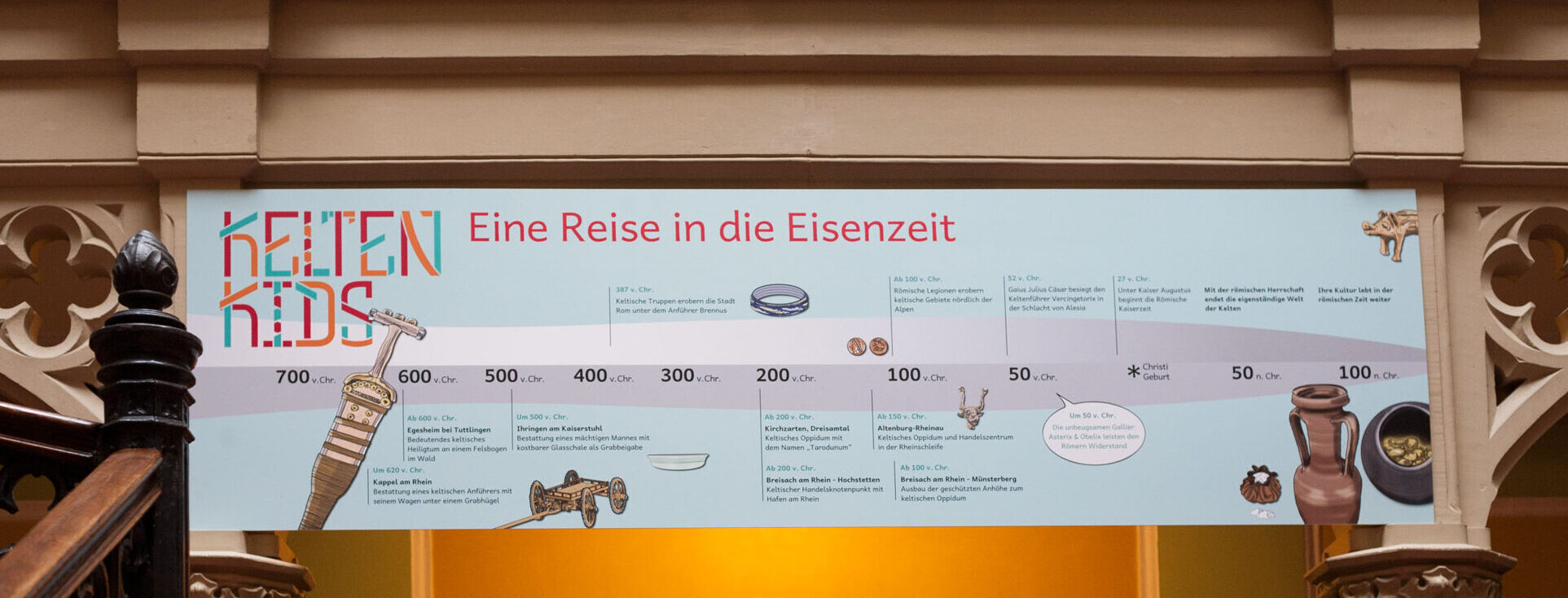 zeitstrahl Zeitstrahl der Kelten, Design Grafikbüro Miriam Awe